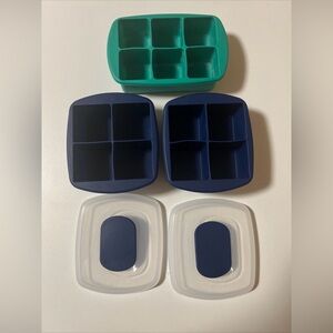 (3) Crofton silicon large cube ice trays great for bourbon 🥃